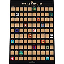 100 movies scratch off poster