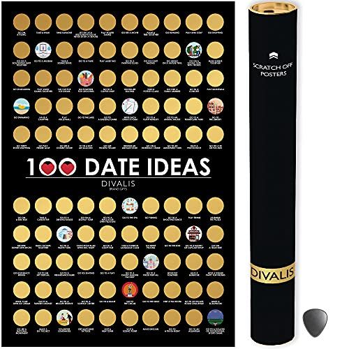 100 Dates Scratch Off Bucket List Poster