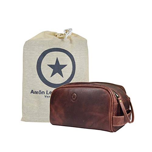 Aaron Leather Goods Toiletry Travel Pouch