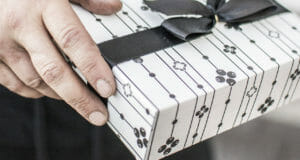 Man giving a gift