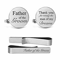 Father of the groom engraved cufflinks