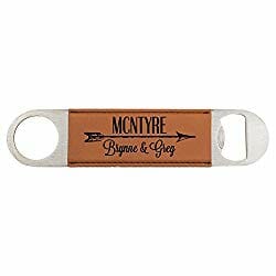 Laser engraved wedding bottle opener