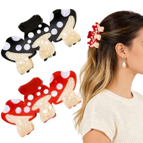 Mushroom Hair Claw Clips