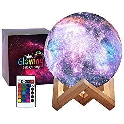 3D galaxy moon lamp