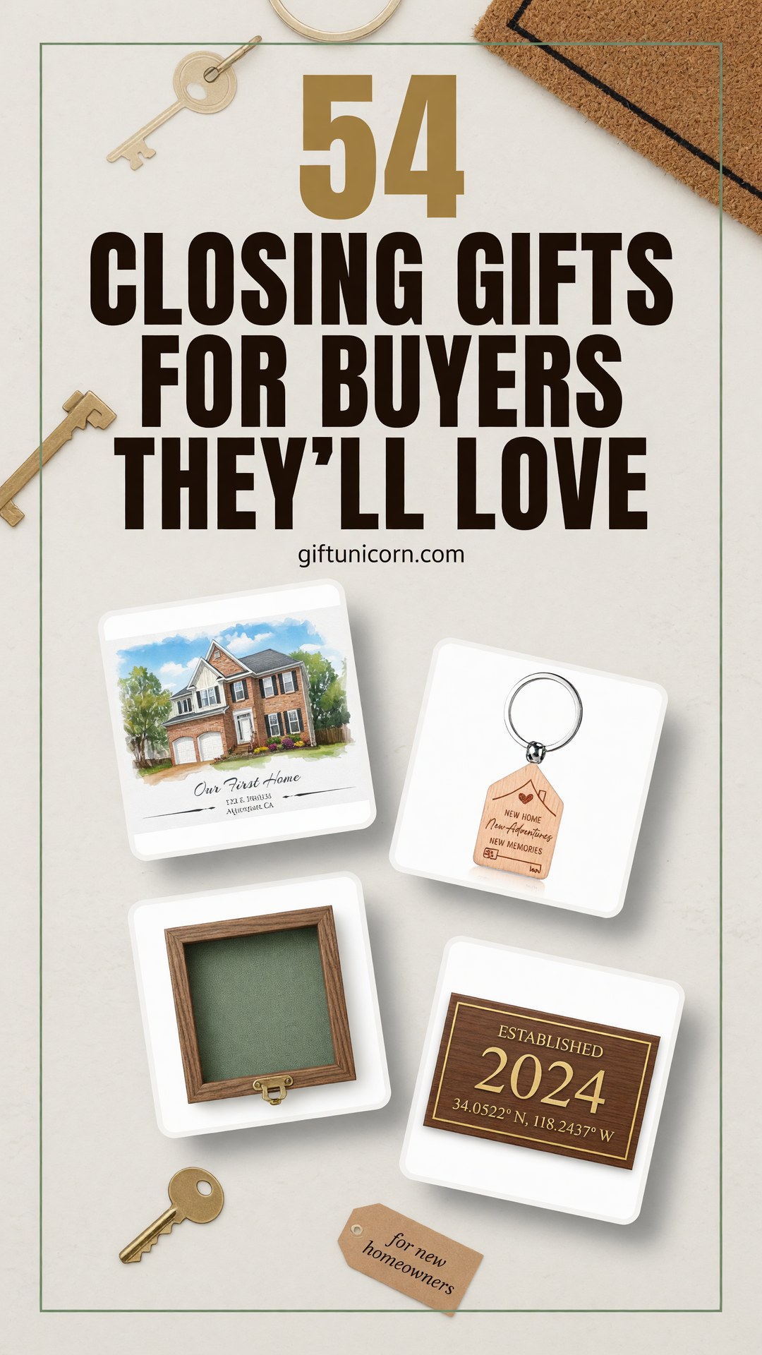 54 Best Closing Gifts for Buyers - pinterest pin image