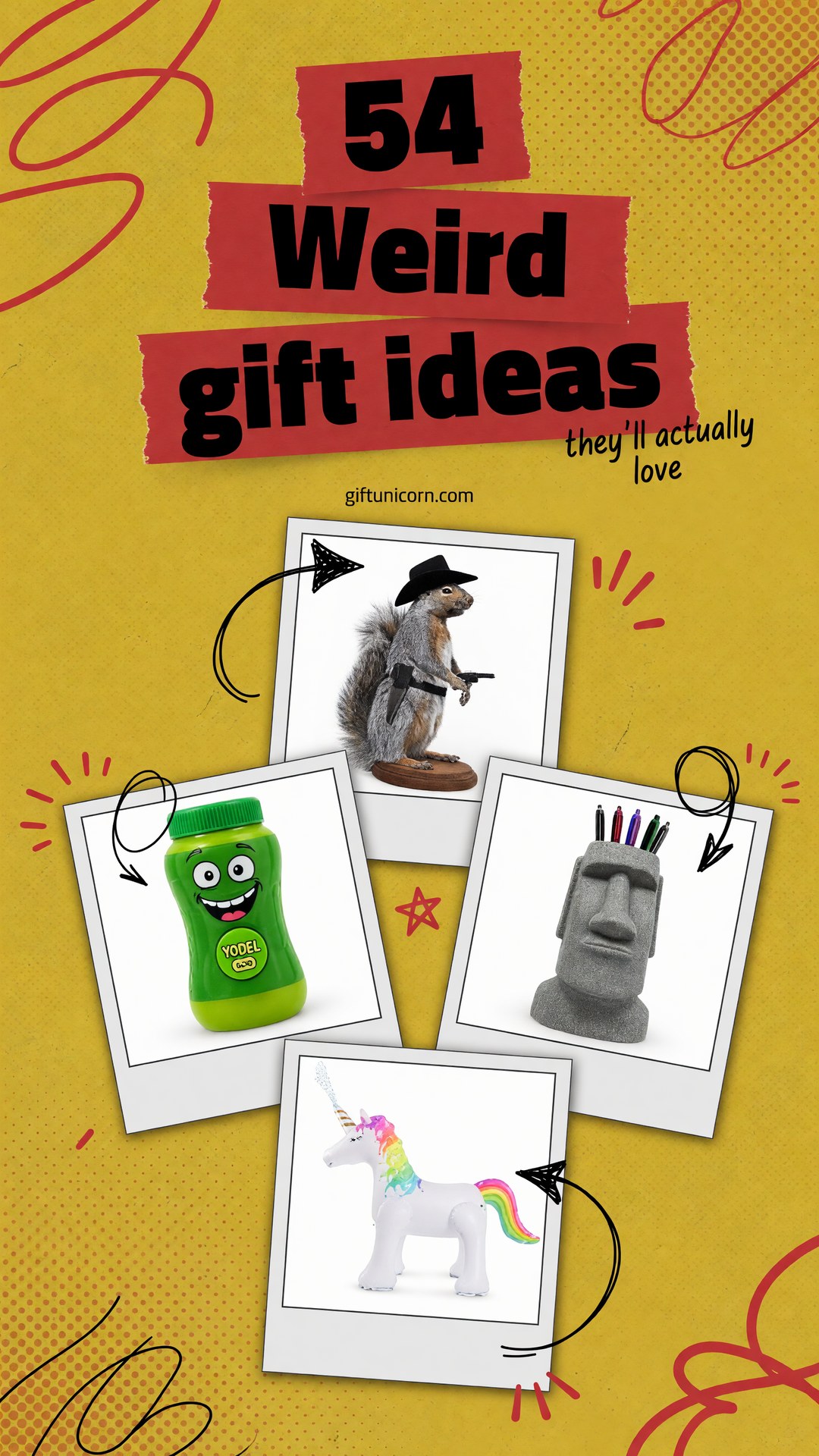 54 Best Weird Gift Ideas That Are Gloriously Odd - pinterest pin image