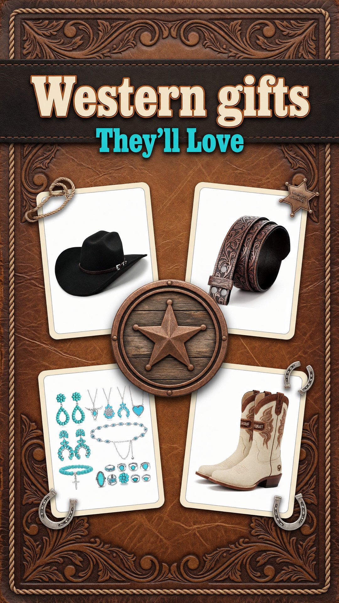 54 Best Western Gifts for Cowboys & Cowgirls - pinterest pin image