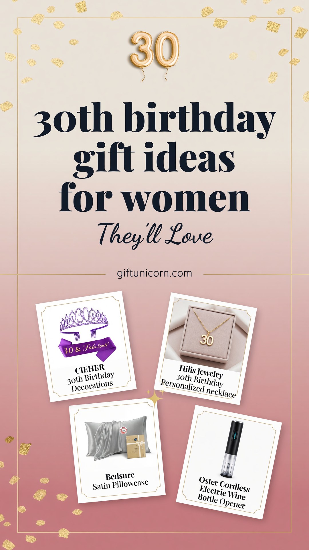 55 Best 30th Birthday Gift Ideas for Women - pinterest pin image