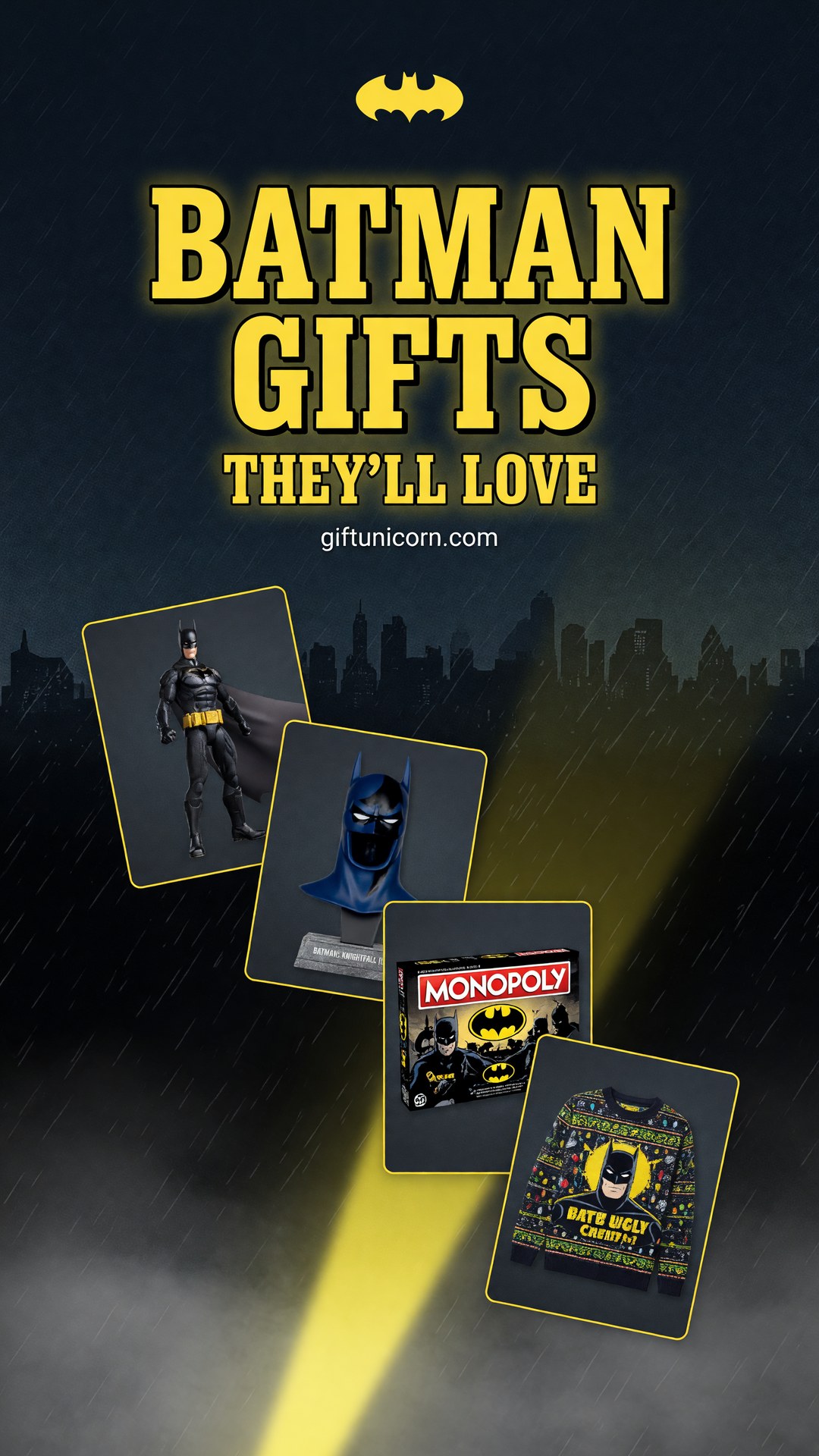 55 Best Batman Gifts for Every Dark Knight Fan - pinterest pin image