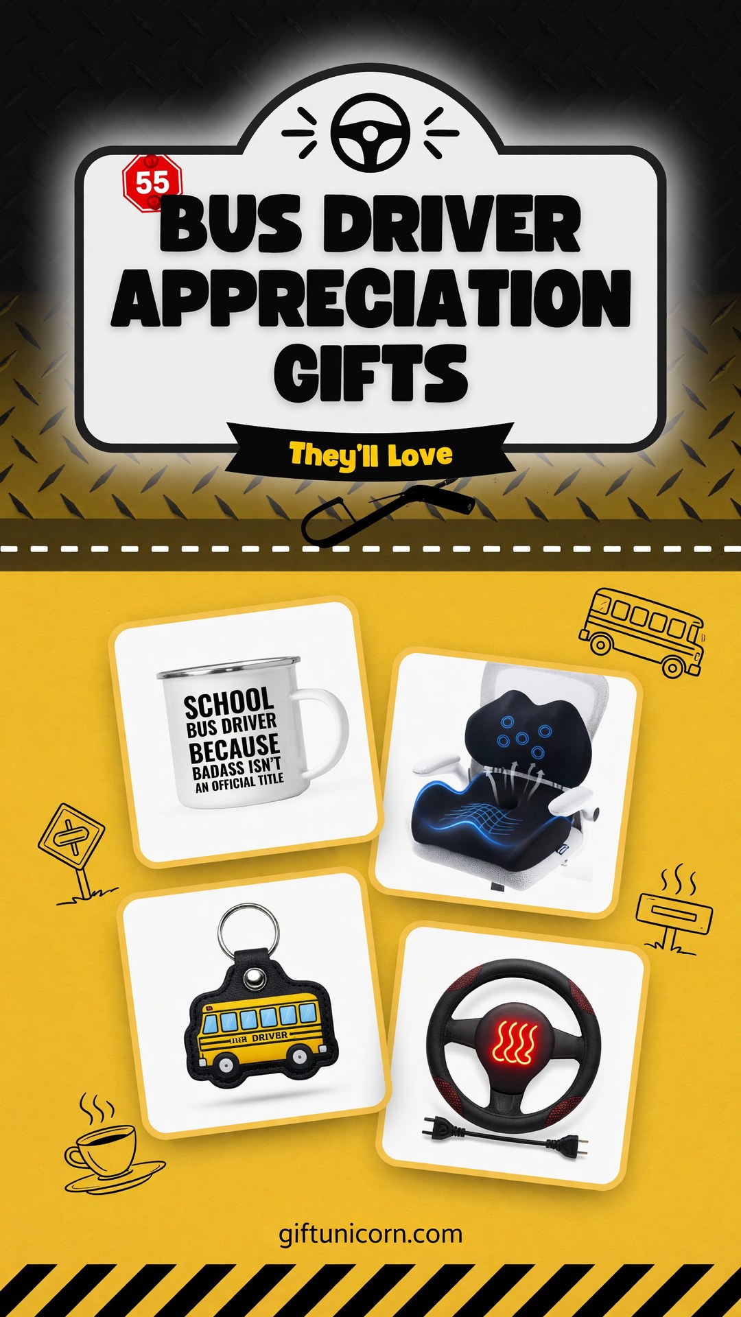 55 Best Bus Driver Appreciation Gifts They’ll Love - pinterest pin image