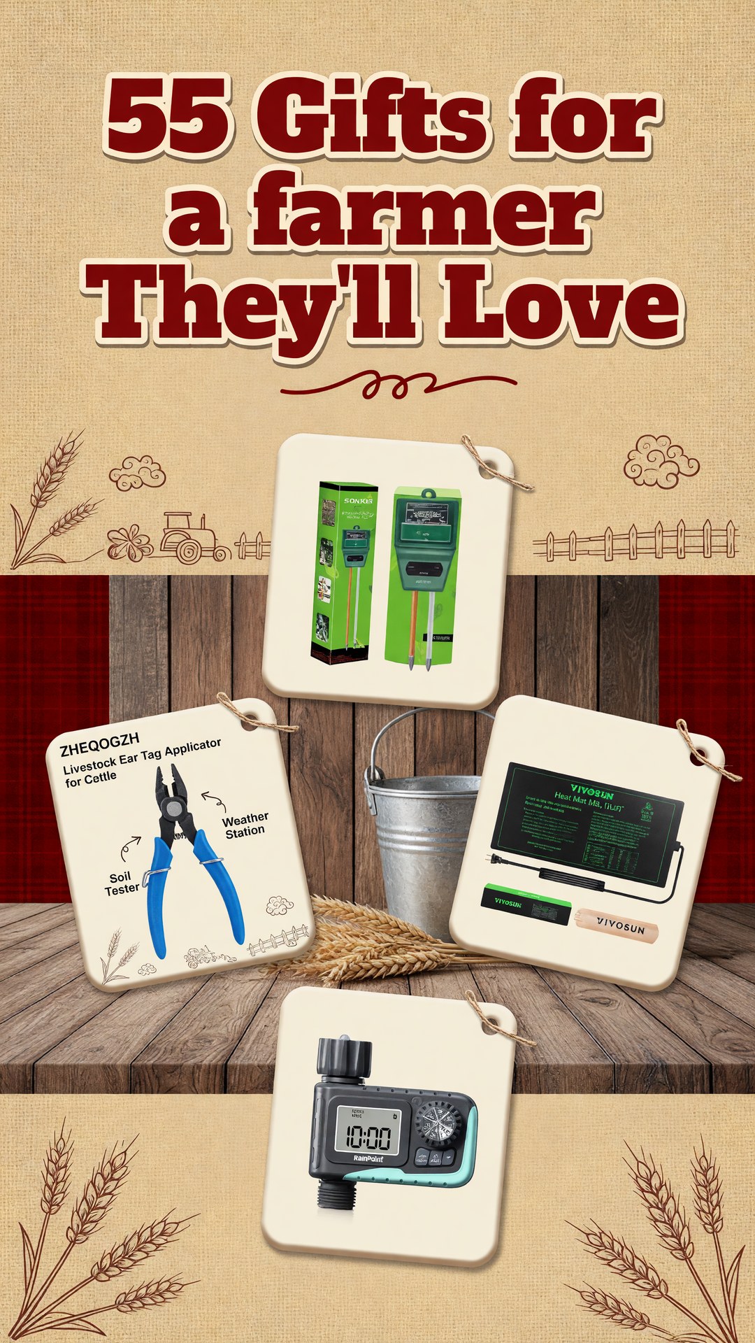 55 Best Gifts for Farmers They’ll Actually Use - pinterest pin image