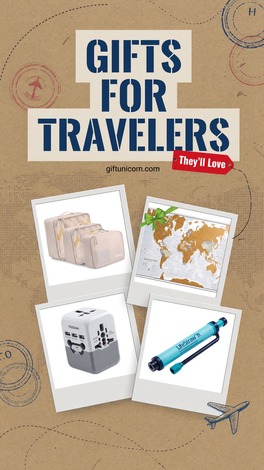 55 Best Gifts for Travelers They’ll Actually Use - pinterest pin image