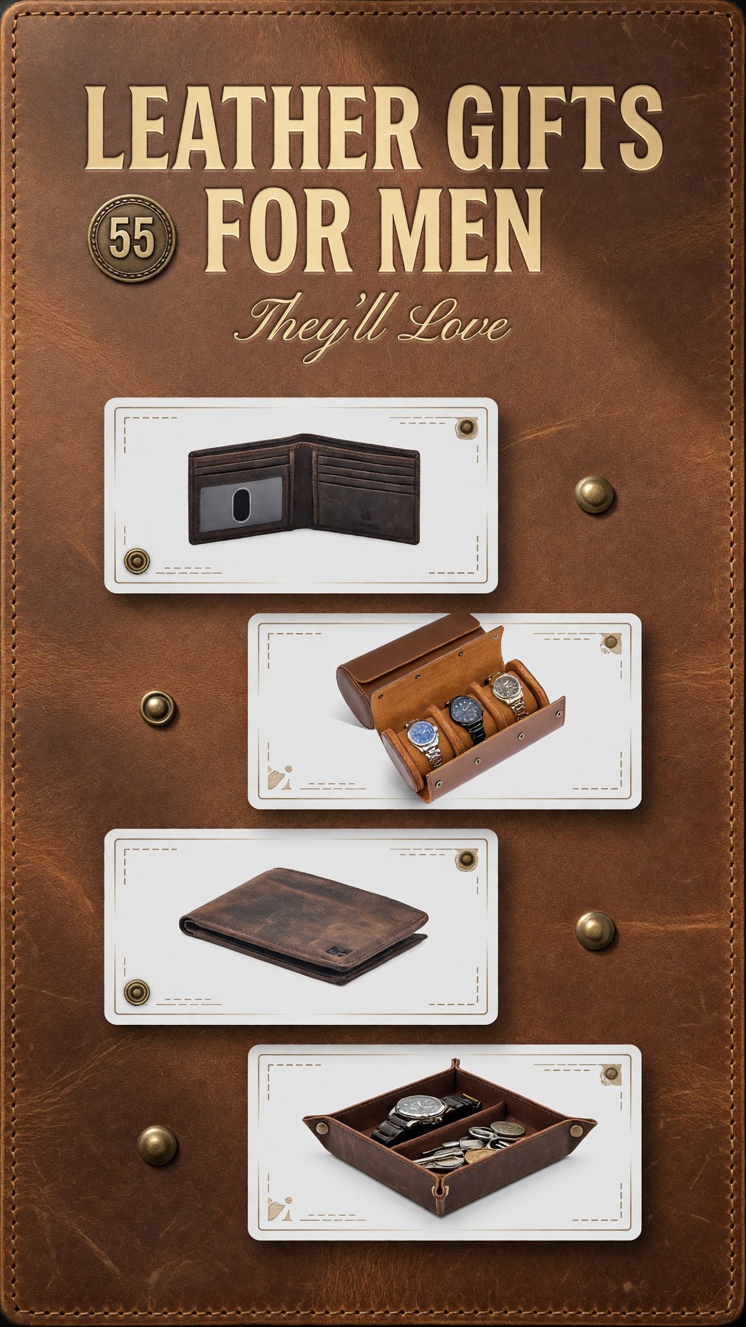 55 Best Leather Gifts for Men He’ll Actually Love - pinterest pin image