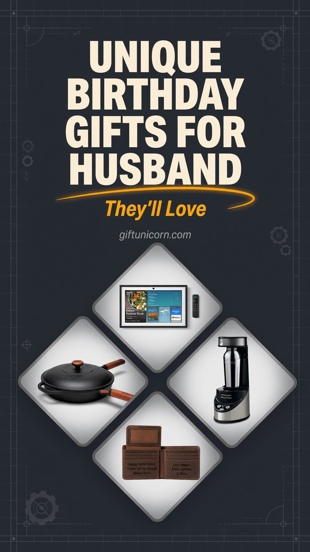 55 Unique Birthday Gifts for Your Husband - pinterest pin image