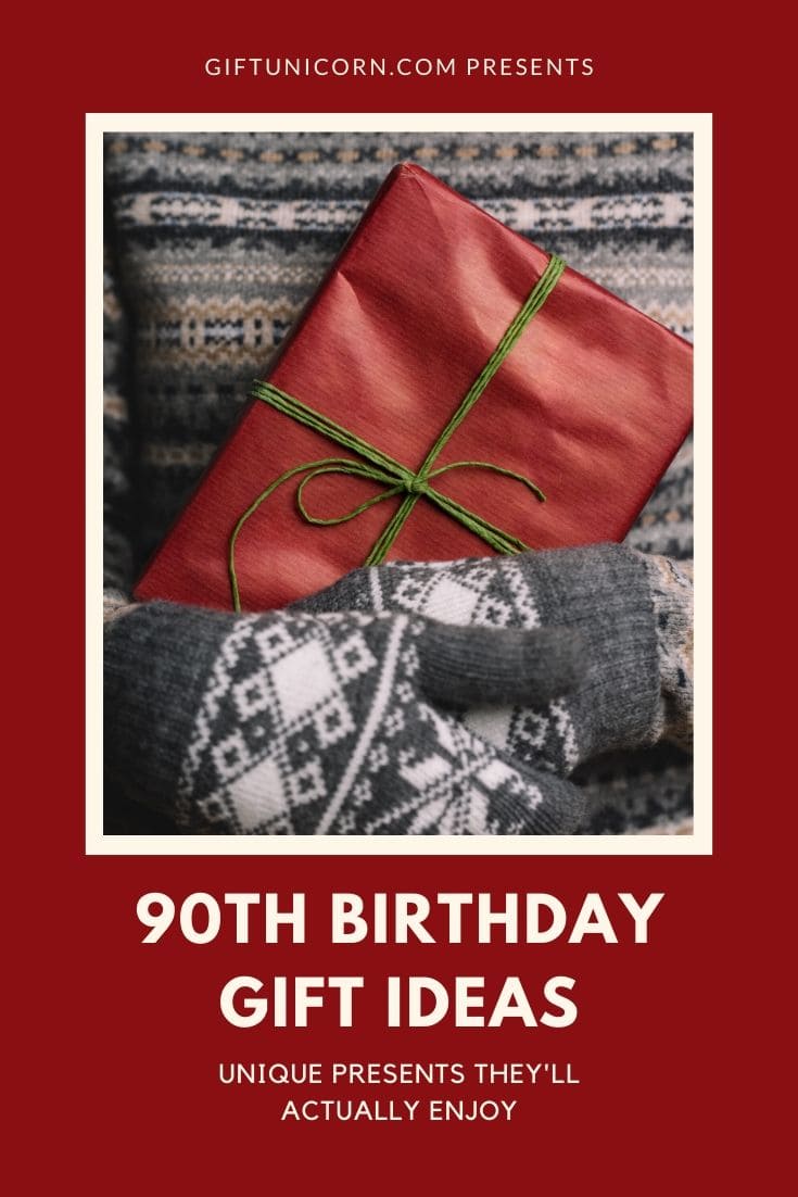 90th birthday gift ideas pin image