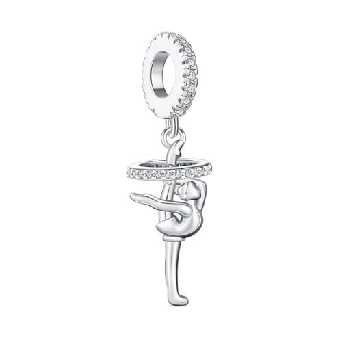 925 Sterling Silver Gymnastics Charm