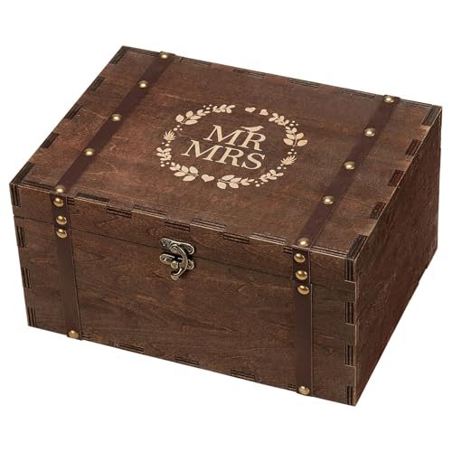 AW BRIDAL Mr & Mrs Wooden Keepsake Box