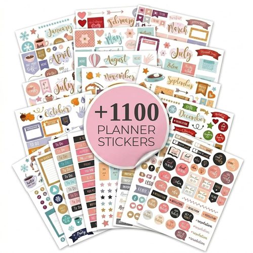Aesthetic Monthly Planner Stickers