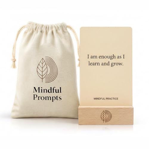 Affirmation Cards with Wooden Display Stand