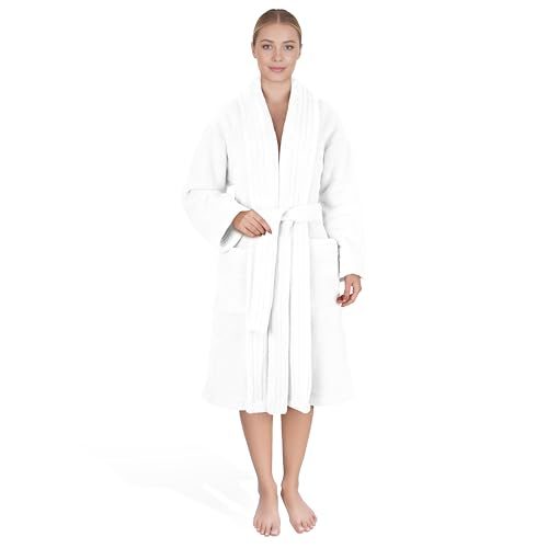 American Soft Linen Women's Fleece Bathrobe