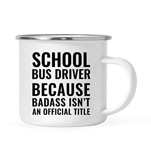 Andaz Press School Bus Driver Enamel Mug