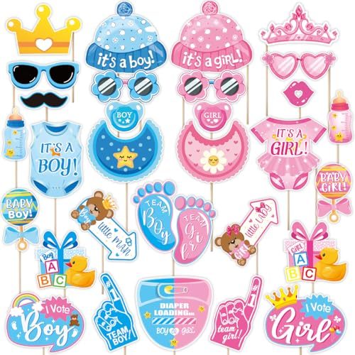 Tumwisk Gender Reveal Photo Booth Props