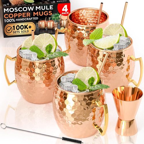 Benicci Moscow Mule Copper Mugs