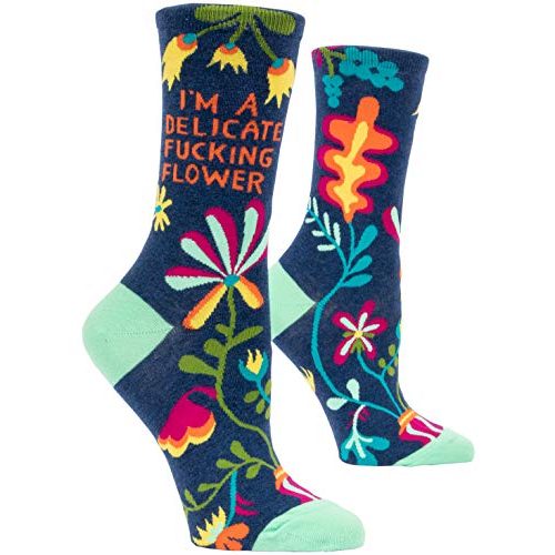 Blue Q I'm A Delicate F--king Flower Socks