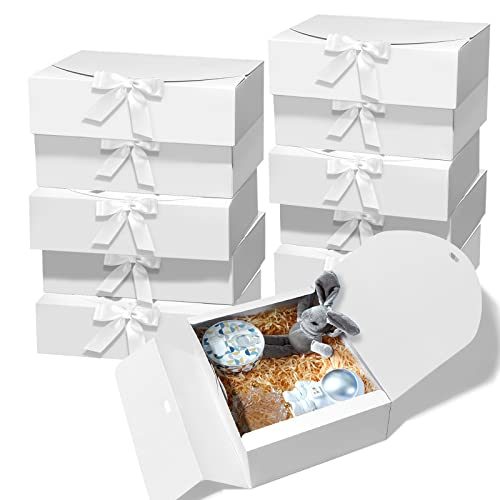 BoShahai Kraft Paper Gift Boxes with Ribbon