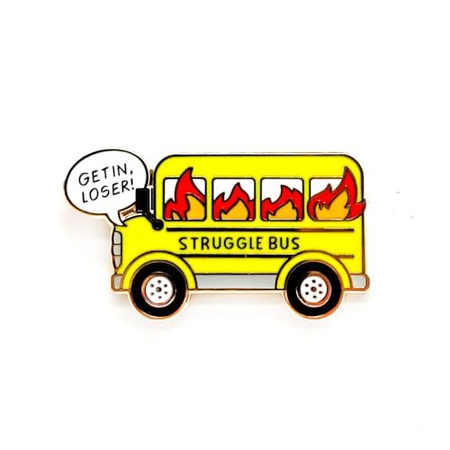 Burning Bus Badge Enamel Pin