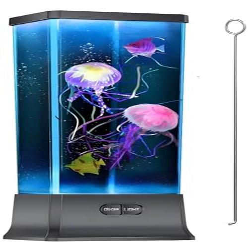 COLORLIFE Color-Changing Electric Jellyfish Lamp - Mood Light for Kids & Adults (Black