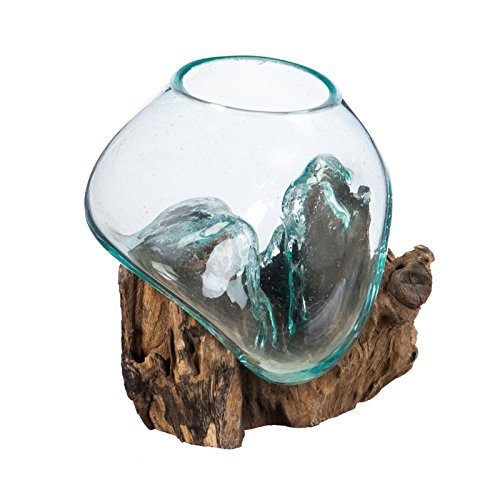 Cape Craftsmen Blue Bubble Glass Terrarium
