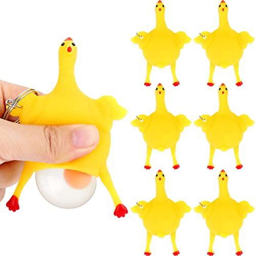 Civaner Funny Rubber Chicken Keychains
