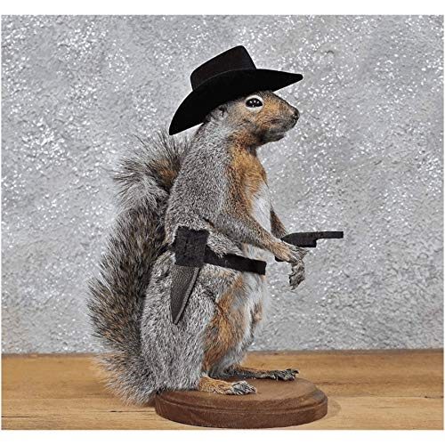Cowboy Squirrel Taxidermy Statue
