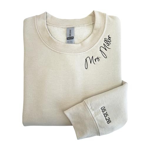 Custom Mrs. Embroidered Sweatshirt