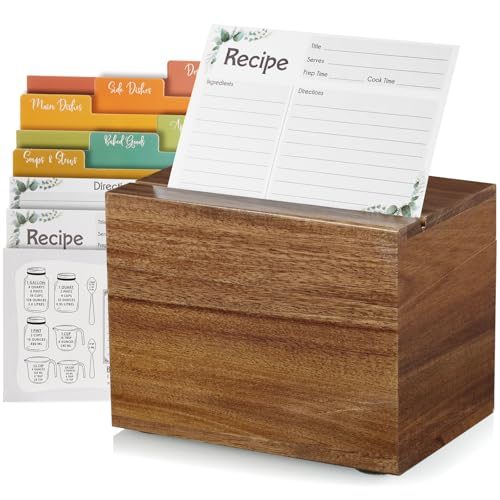 DRASTAR Acacia Recipe Card Box
