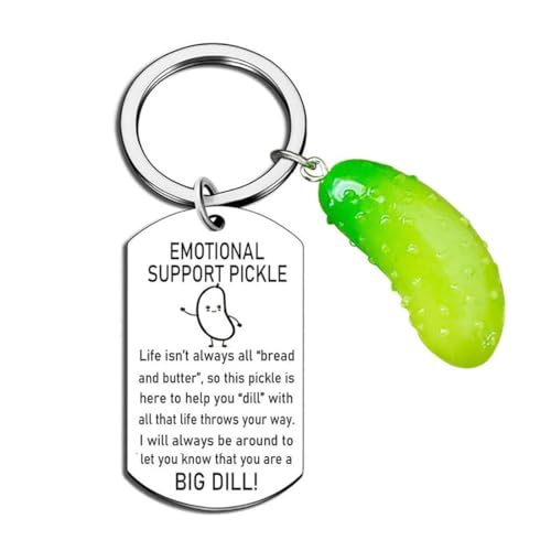 Emotional Support Pickle Keychain