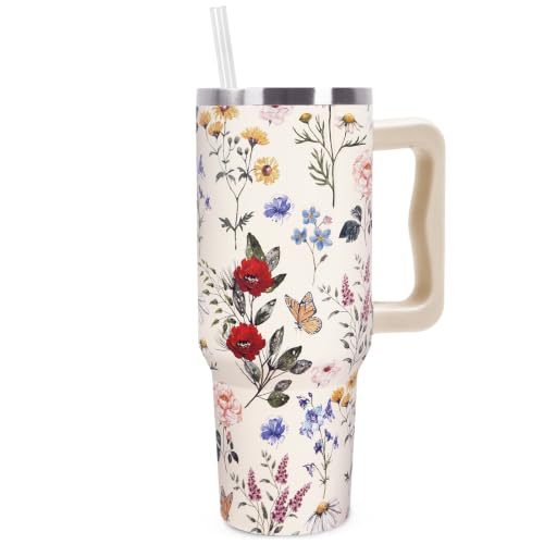 FYSUIMU Vintage Wildflower Tumbler