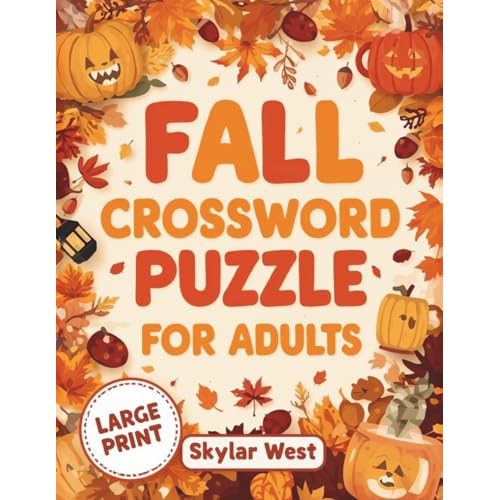 Fall Crossword Puzzle Book for Adults