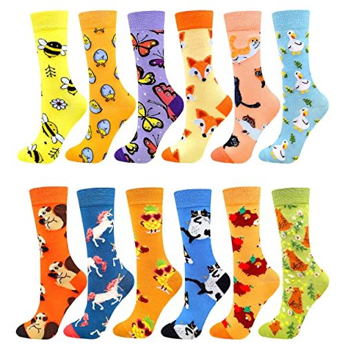 Fasefunn Women's Novelty Animal Crew Socks
