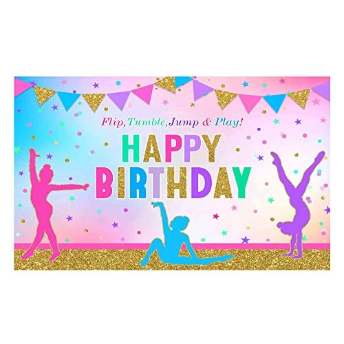 Funnytree Rainbow Gymnastics Backdrop