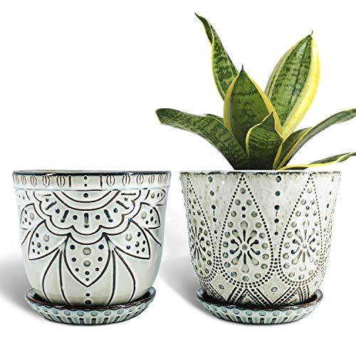Gepege Beaded Ceramic Planter Set