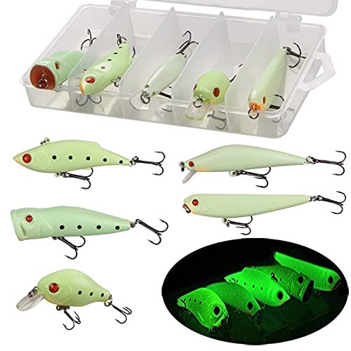 Glow Fishing Lures Night Bait Kit