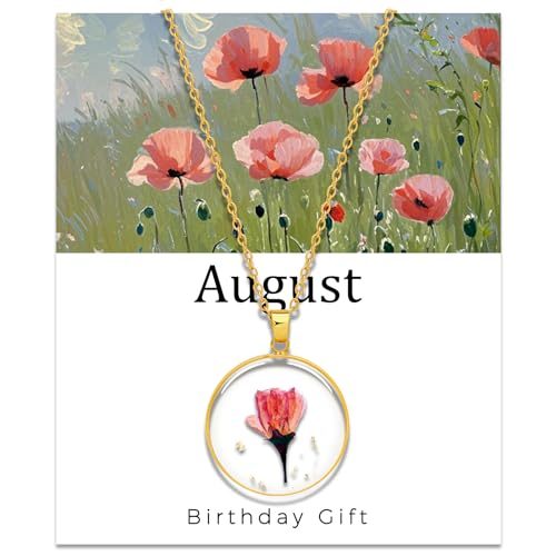 GolbalJew Birth Flower Necklace