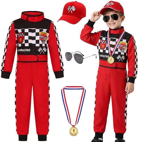 Gomukot Kids Race Car Driver Costume