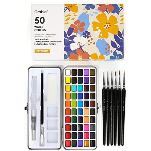 Grabie Watercolor Paint Set with Brush Pens