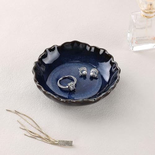 HOME SMILE Ceramic Jewelry Ring Dish