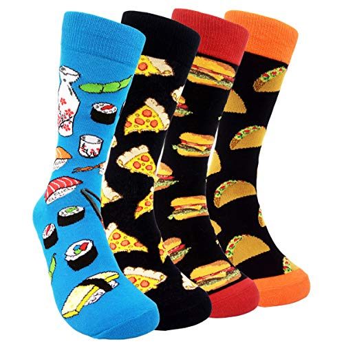 HSELL Men's Novelty Food Patterned Socks