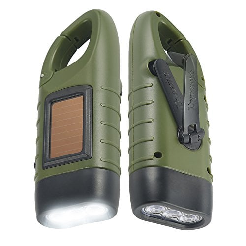 hand crank solar flashlight