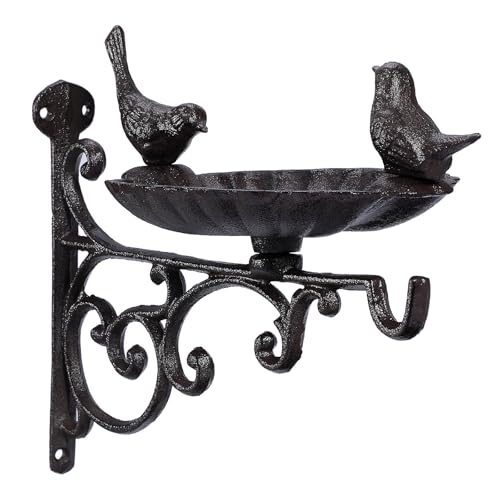 JUXYES Cast Iron Wall Mount Bird Feeder